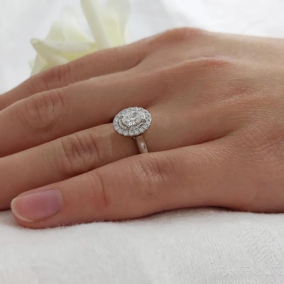 Cluster 0.40ct E VS2 Diamond Platinum Ring