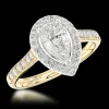 Cluster 0.70ct E VS2 Diamond Yellow Gold/Platinum Ring