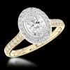 Cluster 0.70ct E VS2 Diamond Yellow Gold/Platinum Ring