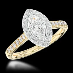 Cluster 0.40ct E VS2 Diamond Yellow Gold/Platinum Ring