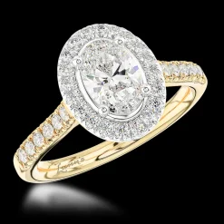 Cluster 0.70ct E VS2 Diamond Yellow Gold/Platinum Ring