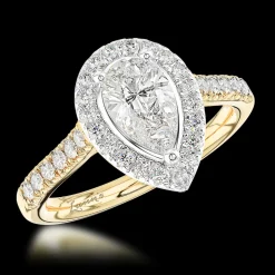 Cluster 0.70ct E VS2 Diamond Yellow Gold/Platinum Ring