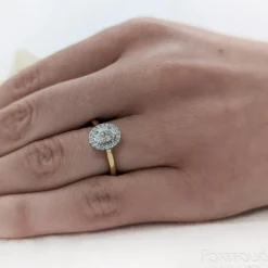 Cluster 0.50ct E VS2 Diamond Yellow Gold/Platinum Ring