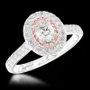 Cluster 0.30ct F SI1 Diamond Platinum/Rose Gold Ring