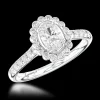 Cluster 0.50ct F SI1 Diamond Platinum Ring