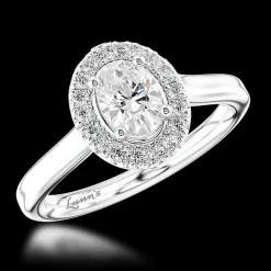Cluster 0.40ct F SI1 Diamond Platinum Ring
