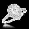 Cluster 0.50ct F SI1 Diamond Platinum Ring