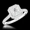 Cluster 0.50ct F SI1 Diamond Platinum Ring