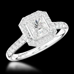 Cluster 0.50ct F SI1 Diamond Platinum Ring