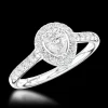 Cluster 0.30ct F SI1 Diamond Platinum Ring