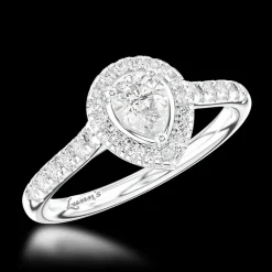 Cluster 0.30ct F SI1 Diamond Platinum Ring