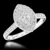 Cluster 0.40ct F SI1 Diamond Platinum Ring