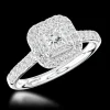Cluster 0.40ct F SI1 Diamond Platinum Ring