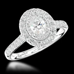 Cluster 0.50ct F SI1 Diamond Platinum Ring