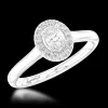 Cluster 0.20ct F SI Diamond Platinum Ring