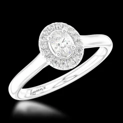 Cluster 0.20ct F SI Diamond Platinum Ring