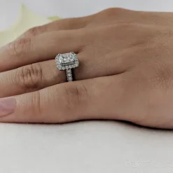 Cluster 0.50ct F SI1 Diamond Platinum Ring