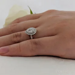 Cluster 0.70ct F SI1 Diamond Rose Gold/Platinum Ring