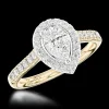 Cluster 0.40ct F SI1 Diamond Yellow Gold/Platinum Ring