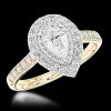 Cluster 0.50ct F SI1 Diamond Yellow Gold/Platinum Ring