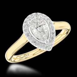 Cluster 0.50ct F SI1 Diamond Yellow Gold/Platinum Ring