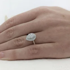 Cluster 0.50ct F SI1 Diamond Yellow Gold/Platinum Ring