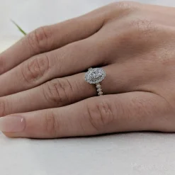 Cluster 0.40ct F SI1 Diamond Yellow Gold/Platinum Ring