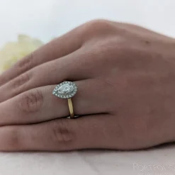 Cluster 0.50ct F SI1 Diamond Yellow Gold/Platinum Ring