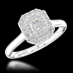 Cluster 0.30ct F VS1 Diamond Platinum Ring