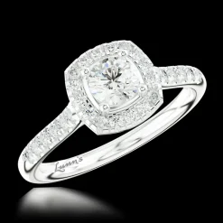 Cluster 0.20ct F VS Diamond Platinum Ring