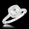 Cluster 0.50ct F VS2 Diamond Platinum Ring