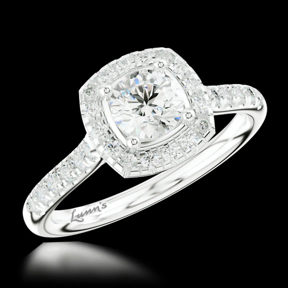 Cluster 0.50ct F VS2 Diamond Platinum Ring