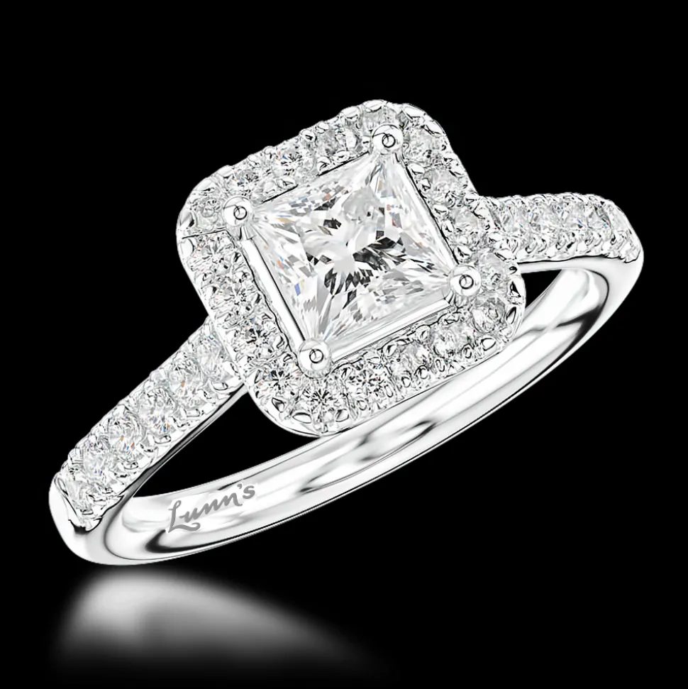 Cluster 0.40ct F VS1 Diamond Platinum Ring