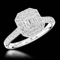Cluster 0.70ct F VS2 Diamond Platinum Ring