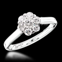 Cluster 0.16ct F VS Diamond Platinum Ring