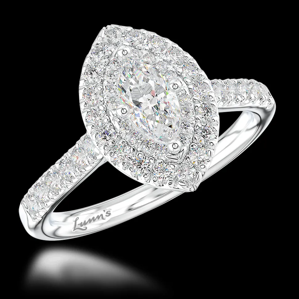 Cluster 0.70ct F VS2 Diamond Platinum Ring