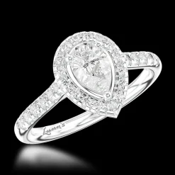 Cluster 0.40ct F VS1 Diamond Platinum Ring