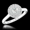 Cluster 0.30ct F VS2 Diamond Platinum Ring