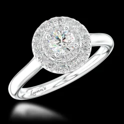 Cluster 0.30ct F VS2 Diamond Platinum Ring