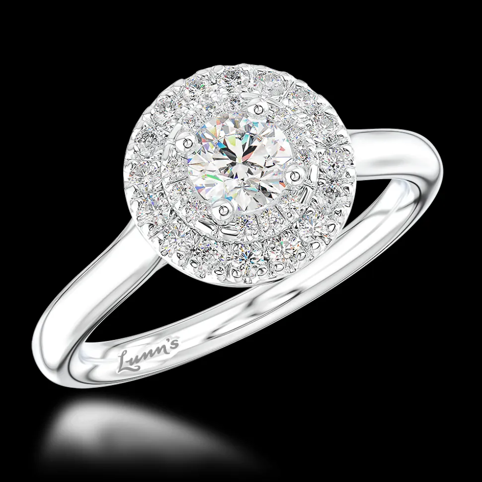 Cluster 0.30ct F VS2 Diamond Platinum Ring