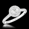 Cluster 0.30ct F VS2 Diamond Platinum Ring