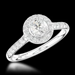 Cluster 0.30ct F VS2 Diamond Platinum Ring