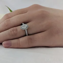 Cluster 0.40ct F VS1 Diamond Platinum Ring