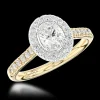 Cluster 0.50ct F VS2 Diamond Yellow Gold/Platinum Ring