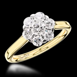 Cluster 0.16ct F VS Diamond Yellow Gold/Platinum Ring