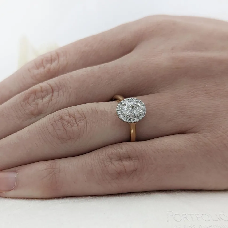 Cluster 0.70ct F VS1 Diamond Yellow Gold/Platinum Ring