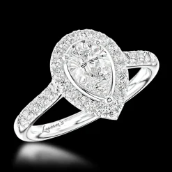 Cluster 0.50ct F VVS2 Diamond Platinum Ring