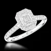 Cluster 0.20ct F VVS Diamond Platinum Ring