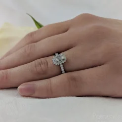 Cluster 0.20ct F VVS Diamond Platinum Ring