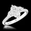 Cluster 1.00ct G SI1 Diamond Platinum Ring